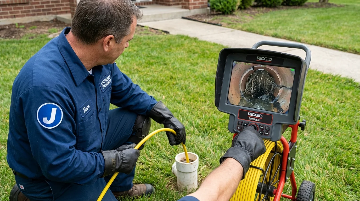 Sewer camera inspection being performed by Johns Plumbing LLC in East Palatka