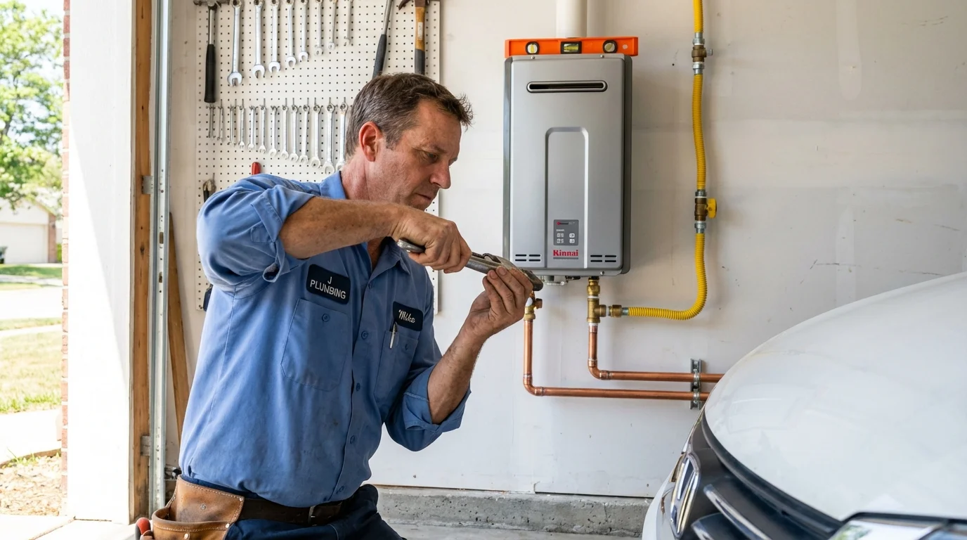 Tankless water heater installation by a Johns Plumbing LLC plumber in East Palatka